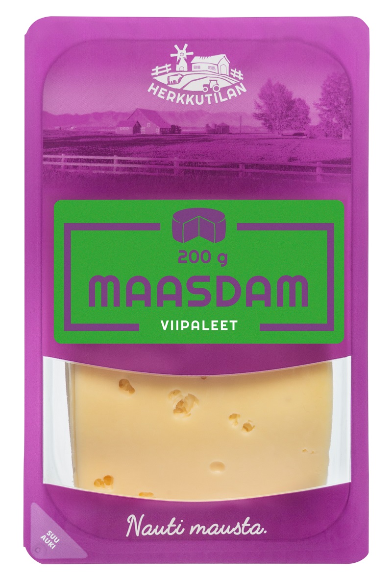 Herkkutilan Maasdamjuusto viipaloitu 200g